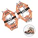Produktbild Womdee Traction Cleats Ice Snow Grips, Steigeisen Micro Spikes Schuhschuhe für Wandern, Joggen, Klettern und Wandern auf Schnee, EIS, Schlamm, Sand und nassem Gras