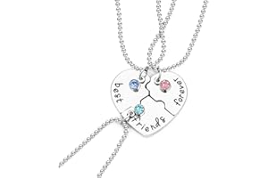 LONSVTTU 3 Stücke Pack BFF Halsketten Freundschaftskette Forever Best Friends für Mädchen Geburtstagsgeschenke Anhänger Kette Geschenke