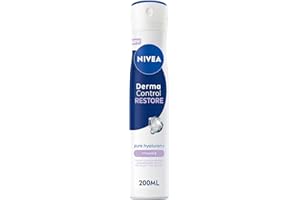 NIVEA - Atomiseur Féminin Derma Control Restore - Déodorant 72H Anti-Transpirant Aisselles - Anti-Irritations - Acide Hyaluronique & Vitamine E - 0% Alcool - Peaux Sensibles - 200 ml
