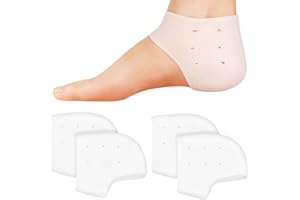 OBIDODI 2 Pairs Silicone Heel Protectors, Soft Gel Heel Protectors for Blister Prevention, Heel Cups for Plantar Fasciitis Heel Pain Relief, Heel Sleeves Ankle Protectors Suitable for Men and Women