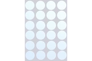 Royal Green Bollini Adesivi Bianchi 25mm - Etichette Adesive Rotonde Colorate Diametro 2,5cm - Confezione da 360 Pezzi