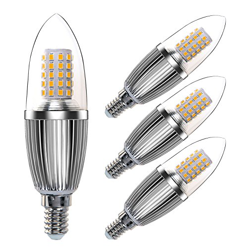 Sagel E14 LED Bombillas de Vela 12W, 100W Bombillas Incandescentes Equivalente, 3000K Blanco Cálido, 1200Lm, Pequeño Tornillo Edison, 4 Por Paquete