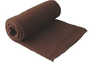 CB Home & Style Fleecedecke Decke Uni 130 x 170 cm Kuscheldecke (Braun)