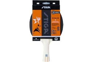 STIGA Evolve 1-Star Palas de Ping Pong, Negro/Rojo
