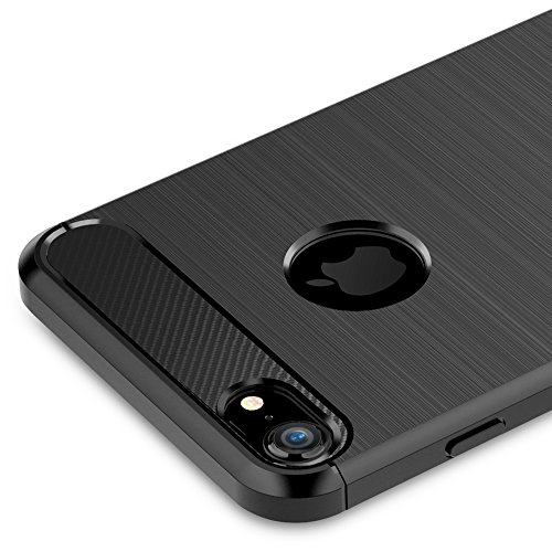iPhone 6 Plus / iPhone 6s Plus Case, OWM Ultra Light Slim Shockproof Silicone TPU [Brushed Grip] Protective Case Cover Skin for Apple iPhone 6 Plus / iPhone 6s Plus Case and [FREE Screen Protector] (Black)
