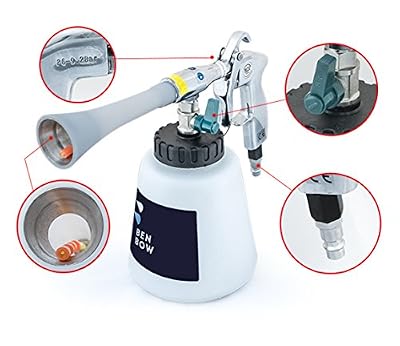 BENBOW Pistolet de nettoyage à air comprimé - 04 - Nettoyeur d'intérieur de voiture avec TORNADO EFFET Pistolet de lavage à haute pression Nettoyeur de sièges d'auto Nettoyeur de sièges d'auto Nettoyeur de plastiques Nettoyeur de textiles