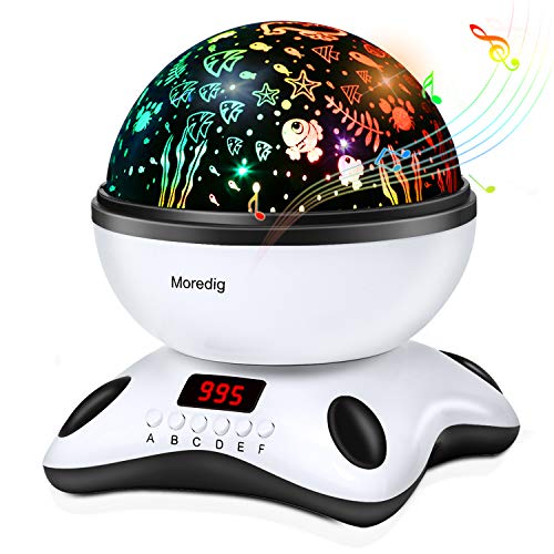 Luce notturna per bambini, Lampada per proiettore rotante a 360 °, Luce notturna per bambino, Lampade da comodino Lampade per l'ambiente - Rosa