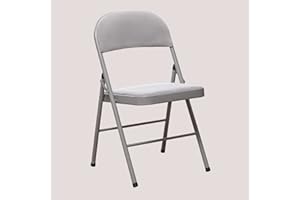 SKLUM Pack 2 Chaises Pliantes en Velours Keiren Gris Perle
