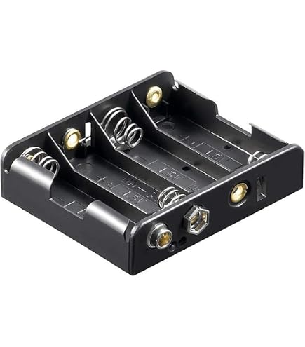 Goobay AA-Batteriehalter Für 8x Mignon – Mit Druckknopf, Schwarz, Offenes Gehäuse