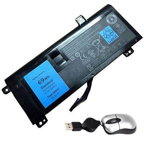 amsahr DLG05YJ-05 Ersatz Batterie für Dell A32-A15, A41-A15, A42-A15, A42-H36 - Umfassen Mini Optische Maus schwarz