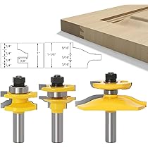 WSOOX 2-delige set van 8 mm schacht routerbits, 120 graden, voor houtbewerking, sleuf, beitel, snijgereedschap