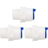 sourcing map Water Purifier Straight Tube 3/8" BSP Male -3/8" Tube OD 3pcs | Quick Connection, Push Connector Mounts, Water H