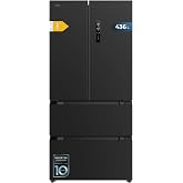 Cecotec Bolero CoolMarket FD 436 Dark E. Compressor Inverter Plus Refrigerator 4 Doors French Style Dark 183X84Cm, 510L, No F