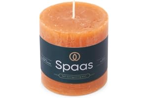 Spaas Rustic Pillar Candle 70/70 mm 25h, Orange