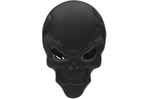 UXCELL sourcing map Decoración de Carrocería Calcos Negro Logo Cráneo Emblema para Coche