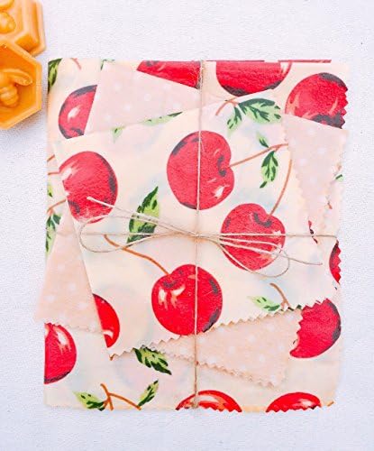 Cotton Beeswax Food Wraps Large Set Of 3, zero waste , eco