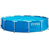 Intex Metal &ccedil;er&ccedil;eveli havuz &ndash; Zemin &uuml;st&uuml; havuz &ndash; &Oslash; 366 x 76 cm &ndash; Filtre sistemi ile