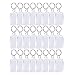 Produktbild Sumind 25 Stück Foto Insert Schlüsselbund Acryl Leer Schlüsselring Bilderrahmen Schlüsselanhänger Klar Spalten Schlüsselanhänger Lichtbild Größe, 4 cm mal 5,5 cm