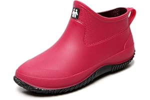 SWZEC Stivali di Gomma Uomo Pioggia PVC Corti Scarpe da Giardino Donna Impermeabili Wellington 35-44