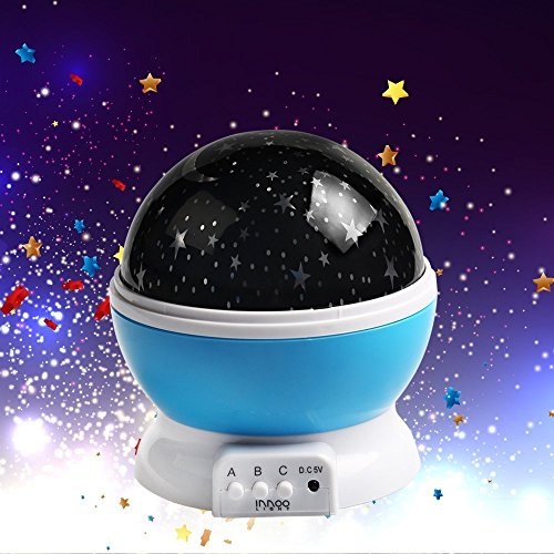 InnooTech Sternenhimmel Projektor Sternen Nachtlicht 360 Grad drehbaren Star Rotierender Projektor LED Kinder Nacht Lampe 9-fachem Farbwechsel für Babyzimmer Kinderzimmer Schlafzimmer Weihnachtsgeschenke - 7