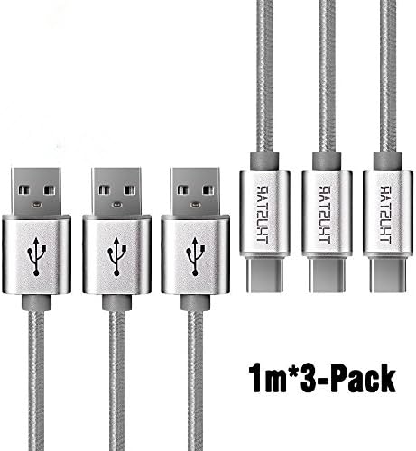 USB C Cable, Fuleadture [3 Pack] Type C USB Devices Nylon Braided Universal High Speed USB 2.0 Charging Cables &amp; Sync Cord for Apple New Macbook ChromeBook Samsung Galaxy S8 LG G5 Huawei and other devices with USB C connector (1M, USB-C to USB-A)