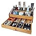 Produktbild GuTen Bamboo Cosmetic Organizer und Aufbewahrung Makeup Organizer Schmuck Hautpflege Organizer, ideal für Arbeitsplatten, Geschenk für Mama & Frauen Naturbambus