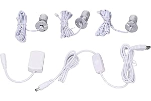 ‎WIFEHELPER Wifehelper Mini-LED-Strahler, Miniatur-USB-dimmbare Kleine Lichter, Wiederaufladbare USB-Bildschmuck-Schaufenster-Display-Lichter für Organizer, Veranda, Schmuck, 5 V (Warmes Licht)