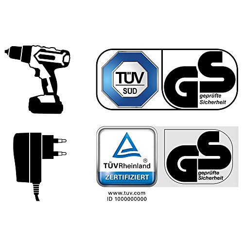 TROTEC Professional Akku-Bohrschrauber PSCS 10-20V, 2 x 50 mm Bits, 2 Gang, 35 Nm, 25+1 Drehmomentstufen, 1,5 Ah, LED-Arbeitsleuchte, Koffer und Gürtelclips - 7