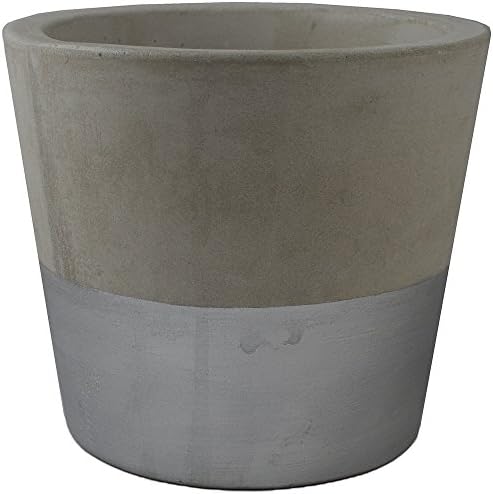8cm White Cement Planter - Decorative House / Office Indoor Lightweight Pot