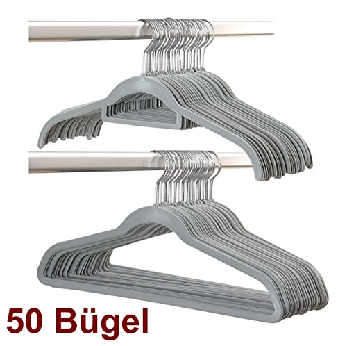 Smart-Hangers -50 Bügel- Grau / magic raumspar rutschfeste Kleiderbügel