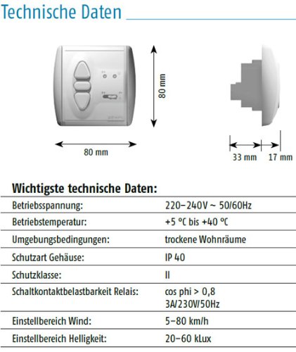 Somfy Soliris Uno 1818187 für Steuerung einer Markise/Jalousie - 3