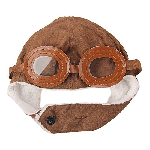Teensery Baby Toddler Kids Winter Warm Pilot Aviator Cap Fleece Earmuffs Beanie Hat (coffee)