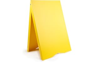 DWA A-Board, Pavement Sign, Board, Display, Stand, PVC, Lightweight Yellow