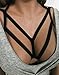 Price comparison product image Clearance Women Sexy Gothic Halter Bra Ladies Harness Hollow Out Strappy Bralette Lingerie Cupless Body Cage Bra Bustier Crop Top (Black, M)