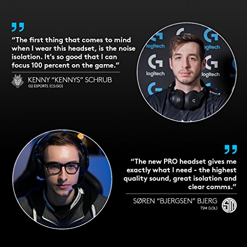 Logitech G Pro Auriculares Gaming  Ligeros con transductores Pro-G  para PC  PS4  Switch  Xbox One  VR 