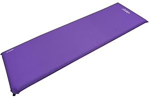 Andes 10cm Single Self Inflating Camping Mat Mattress Camp Bed, 195cm x 50cm, Carry Bag Included