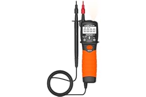 SURLABA Probador de Voltaje, Multímetro Digital Pluma AC DC 600V, 2000 Cuentas Medidor de Voltaje Probador de Continuidad de Diodo de Resistencia, Voltímetro con Linterna para Automóvil, Hogar, Industria