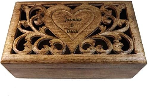 You Name It Carved Keepsake Box with personalised heart, Birthday Gift