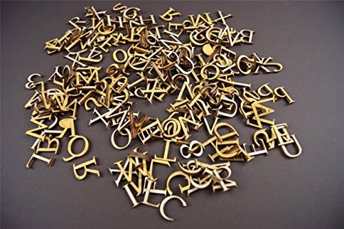 250+ Holz kleine Buchstaben (1cm) Alphabet Dekoration Selbstklebend (NF3) - 3