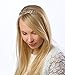 SIX "Party" golden metal hair alice band hair jewellery accesory with leaves, wreath style (315-367)