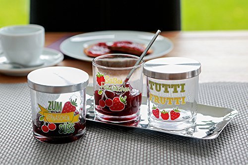 Marmeladenbehälter Tutti Frutti, 3er Set, bunt