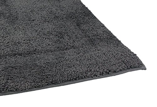Gözze Badteppich, Mikrofaser Hochflorteppich, 60 x 100 cm, Rahmen, Anthrazit, 1033-91-060100 - 3