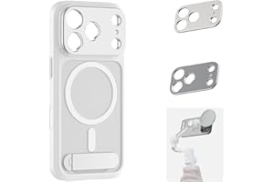 SMALLRIG FilMov Case für iPhone 17 Pro, magnetische Handyhülle mit verstellbarem Ständer, Objektivrückplatte, für MagSafe, für Handy-Gimbal-Stabilisator, für DJI, für Insta360, Weiß – 5550