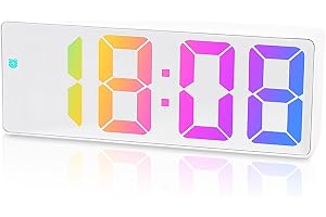 flintronic Digital väckarklocka, LED-väckarklocka, digital väckarklocka med stora siffror, bordsklocka med temperaturdisplay