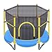 Produktbild DUOER home-Gartentrampoline Trampolin mit Sicherheitsnetz und Schaumstoffpolster, Indoor und Outdoor Jumper Spielzeug für Junioren, Kinder und Kleinkinder, Kapazität bis 150 kg (Color : Blue-b)