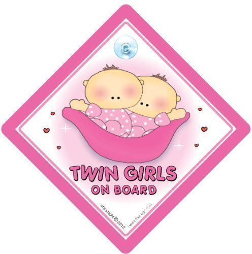 Twins on board Car Sign, Twin Girls On Board Sign, Pink Peapod, Twins on Board Car Sign, Twins on board Sign, Baby on Board Sign, baby on board, decal, bumper sticker, Twins Sign
