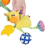 Lalang Infant Beißring Spielzeug, Farbige Kitz Baby Plüschtiere, Kleinkindspielzeug,Beschwichtigen Schlaf Spielzeug, Kleinkindspielzeug Kinderwagen, der Spielzeugauto-Drehmaschine hängenden Baby Rasseln - 4