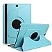 Produktbild Smart Case Cover für Tab A 9.7 Hülle, elecfan® 360 Grad Drehung Hülle Schutzhülle Tasche Etui mit Ständer Funktion für Samsung Galaxy Tab A 9.7 Zoll ( (Tab A 9.7, Himmel Blau)