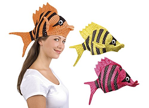 Preisvergleich Produktbild B99942 pink-schwarz Damen Herren Fisch Mütze Kappe Hut