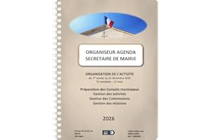 CODEX ACTION Organiseur agenda semainier Secrétaire de mairie 2025 A5 spirale 160 pages suivi des 12 mois et des 52 semaines (A5 21x14,8 cm, Secrétaire de mairie)